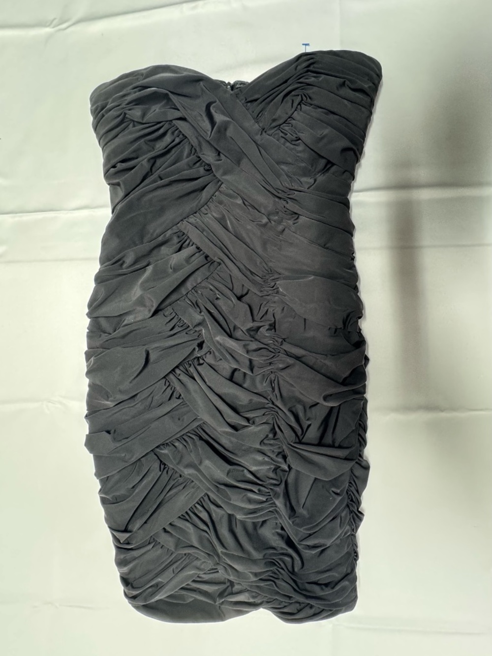 Olga & Maya Black Strapless Ruched Mini Dress - Size S - NEW Without Tags. - Picture 3 of 14